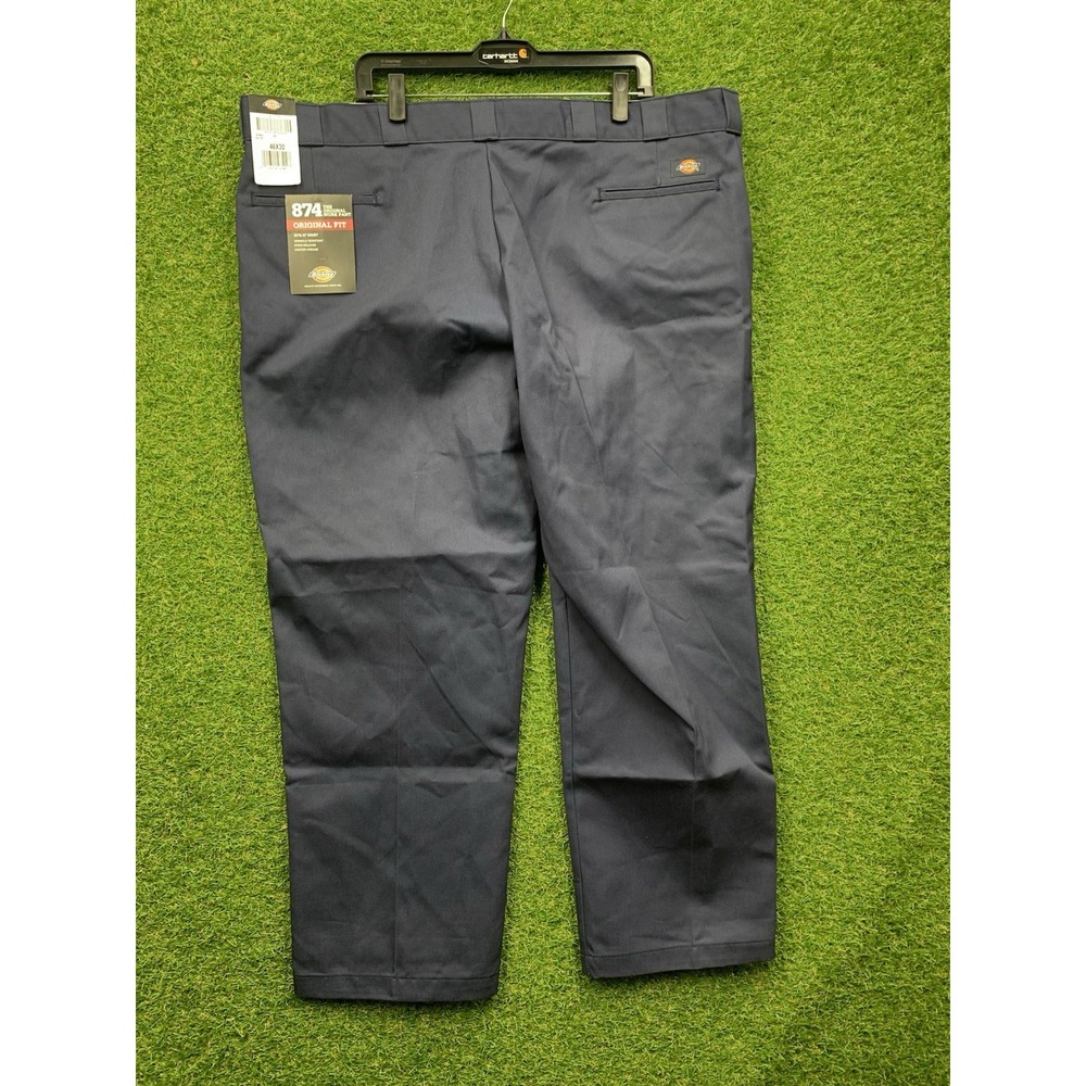 Dickies Work Pants Mens 46x30 874 Flex Original Fit Work Blue Dress Pleated NWT